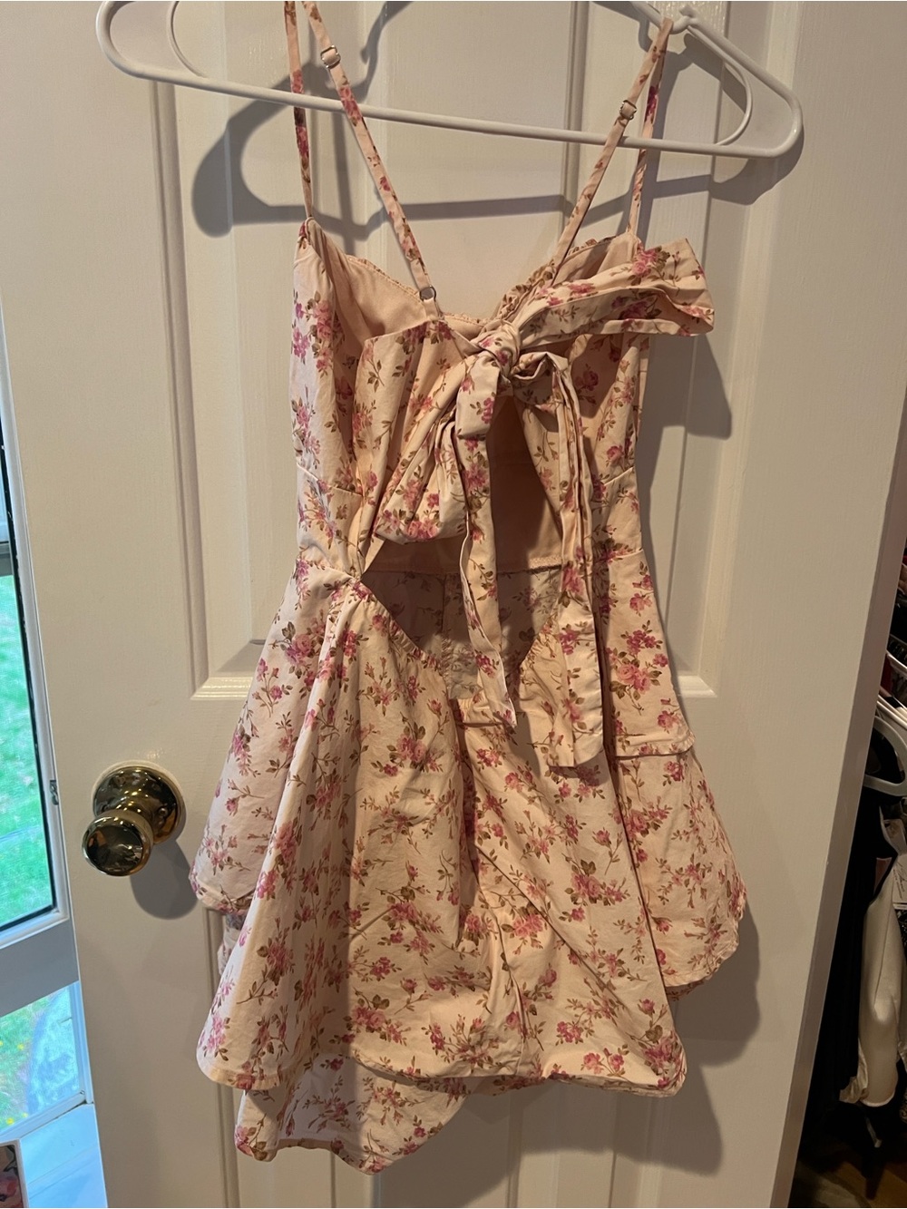 Altar'd State Pink Floral Tiered Romper - Picture 6 of 6